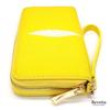 [Revetta] Stingray Leather Long Wallet, Yellow, Caviar Pearl Finish, Round Zipper, Genuine Leather, Women's, with Strap [233stw-2]