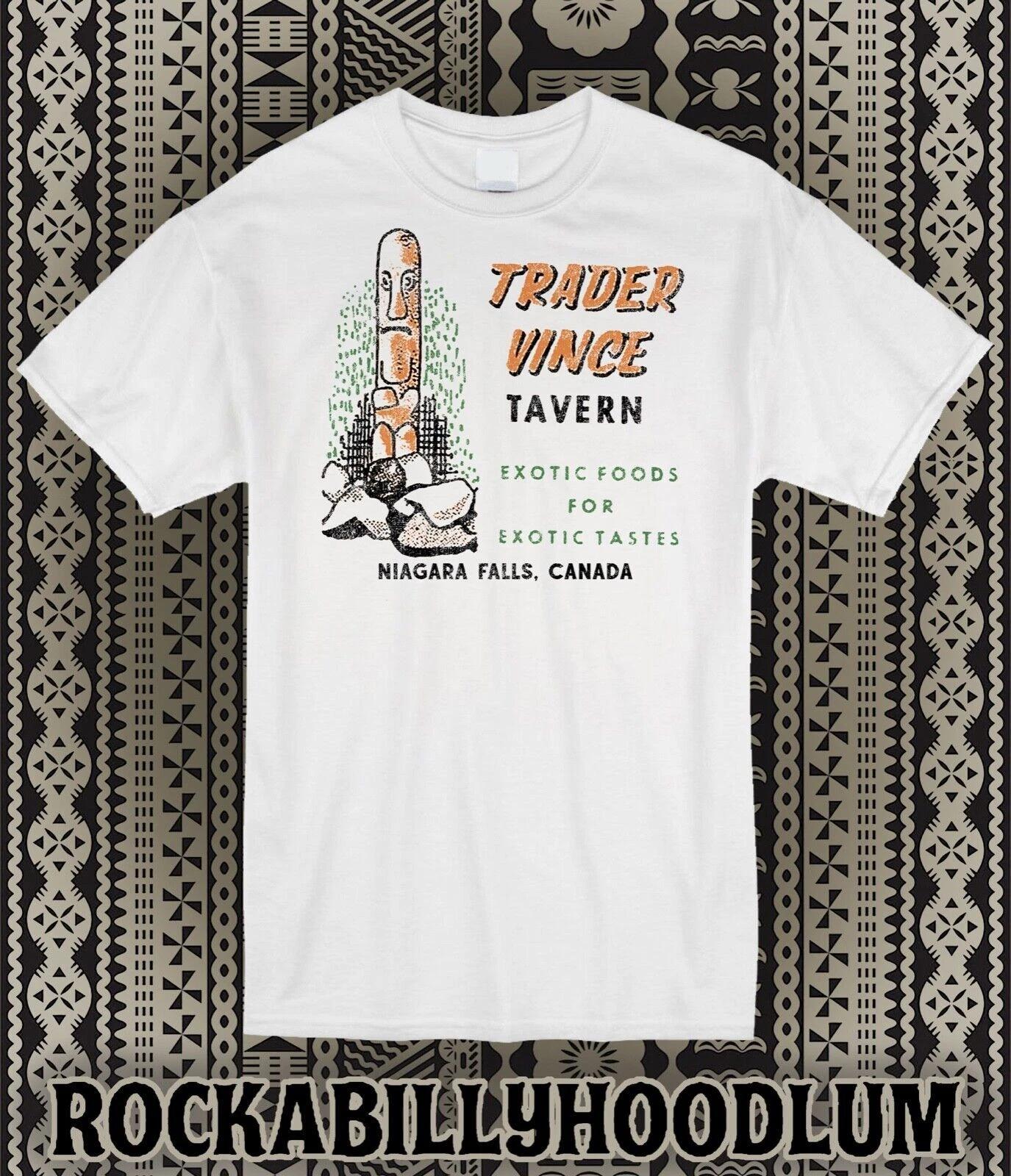 

Retro Tiki Art Tee T Shirt Mug Bar Trader Vince Tavern Niagara Falls Canada 3XL