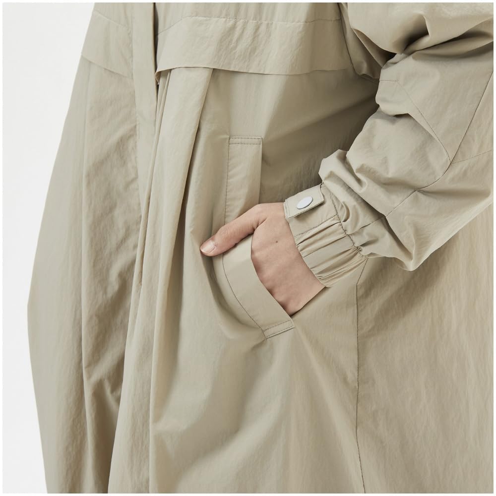 Mizuno Breath Thermo Thermal Mesh Machine Mocha Beige Coat, Lightweight, Water-Repellent, Heat-Generating, Washable, Women's,