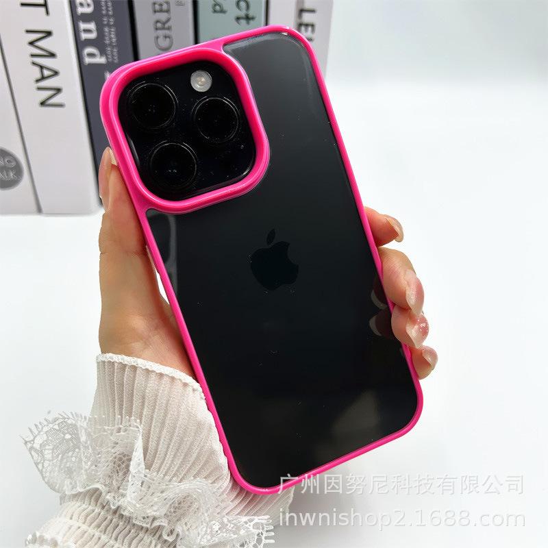 

Colorful Bumper Clear Phone Case for iPhone, Transparent Shockproof Protective Cover XS Max