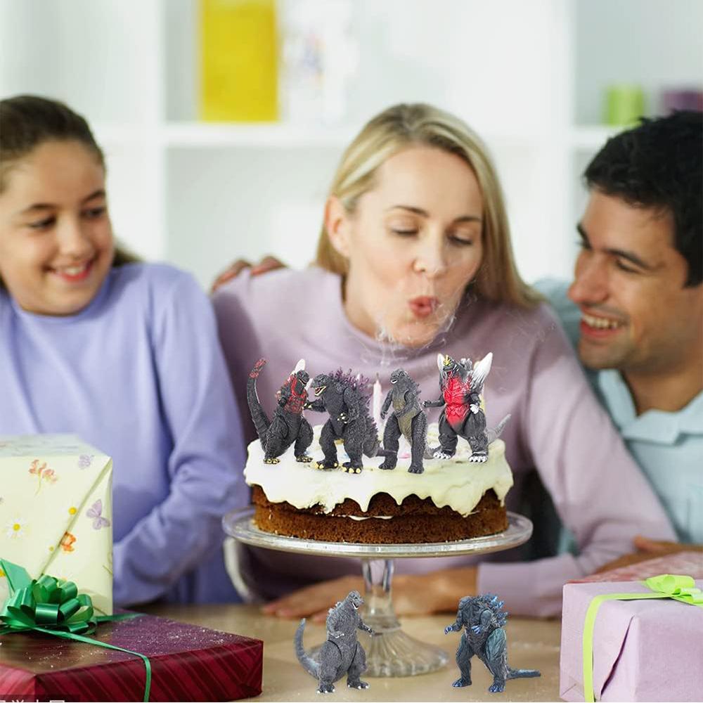 6 Pcs Godzilla Mini Action Figures for Garden/Room/Party Ornament Accessories