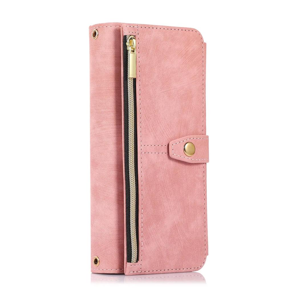 Reißverschluss Kartensteckplatz Handyhülle für Samsung Galaxy Z Fold 7 6 5 4 3 FOLD7 Fold6 5G Displayschutz Ständer Leder Geldbörse Hülle