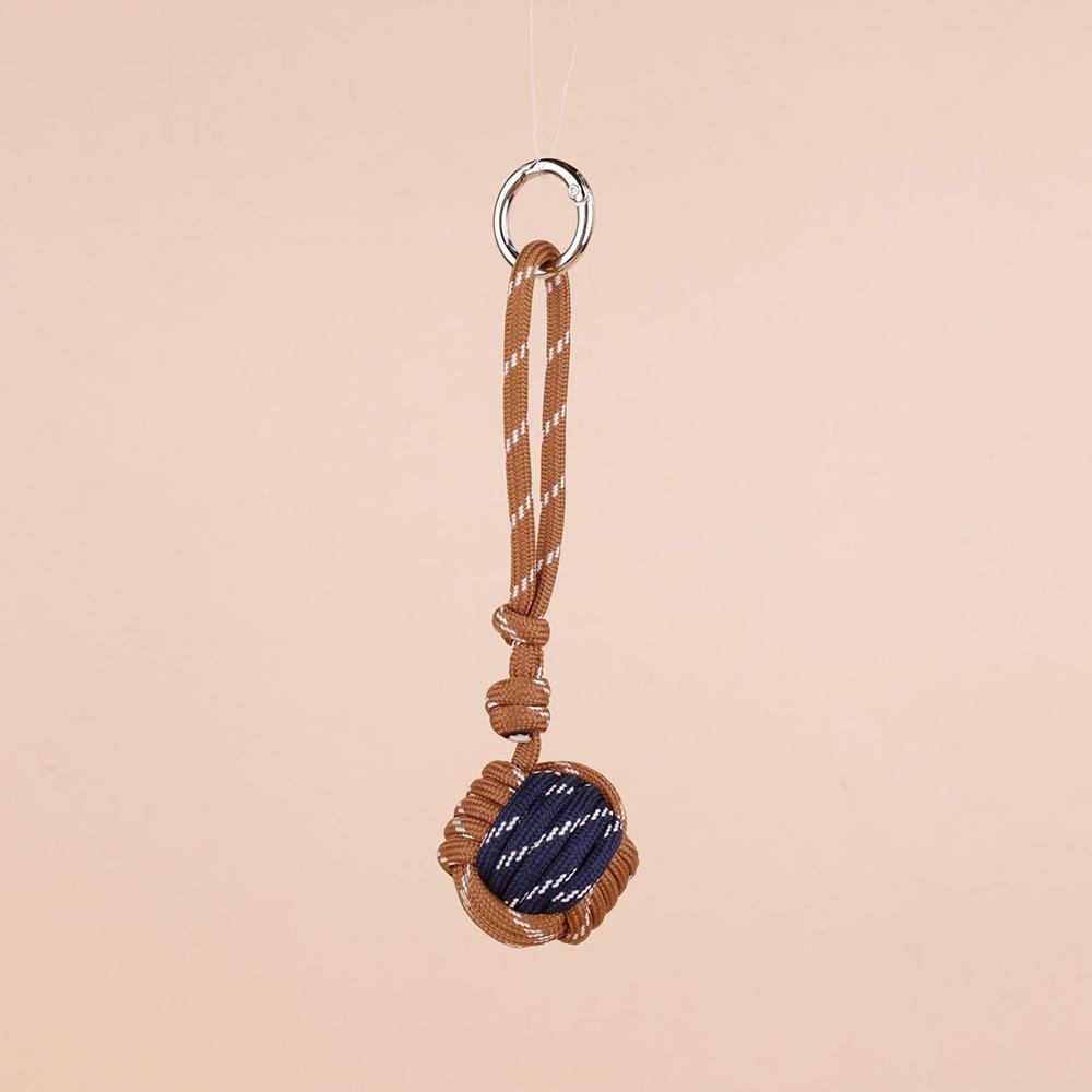 Handmade Braided Bag Charm with Ball Knot Woven Rope Keychain for Women Handbags Purse Bags Pendant Car Keys Gifts Accessories