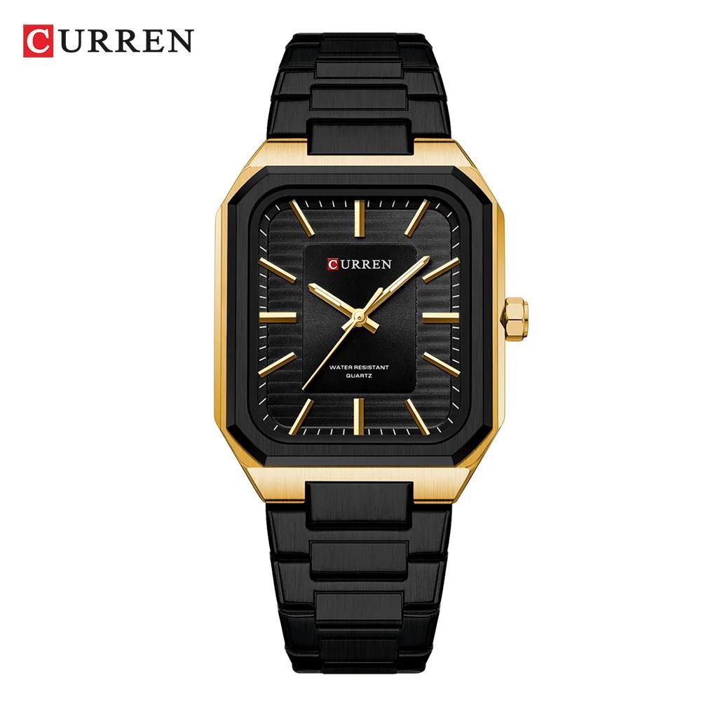 CURREN Retro Fashion Quartz Men's Wristwatches Casual Business Watch Male Stainless Steel Bracelet with Luminous Hands