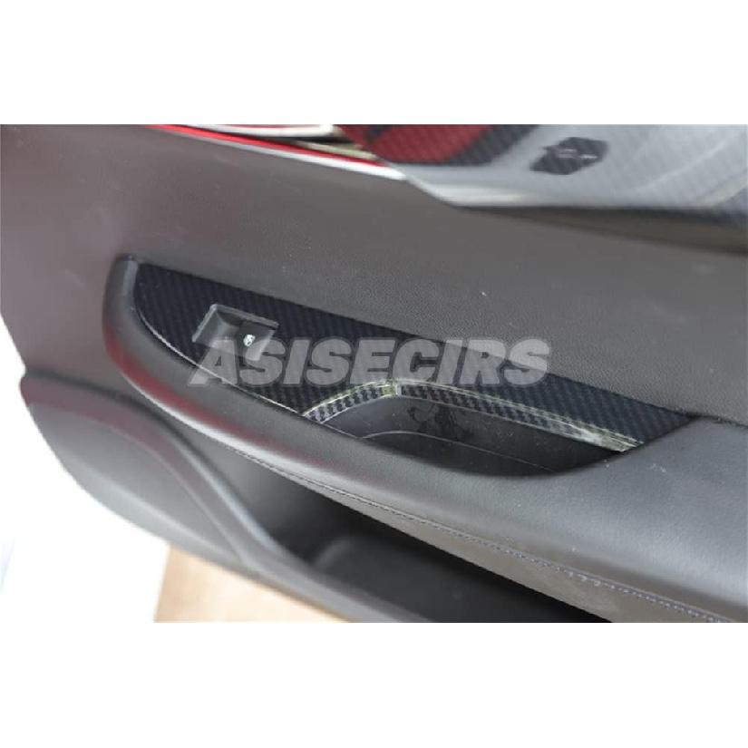 Carbon Fiber Look Interior Car Door Armrest Window Lift Switch Button Panel Trim Cover for Cadillac ATS 2013-2019 ABS Plastic Window Lift Panel Trim