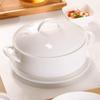 Elegante Keramik-Suppenschale mit Deckel