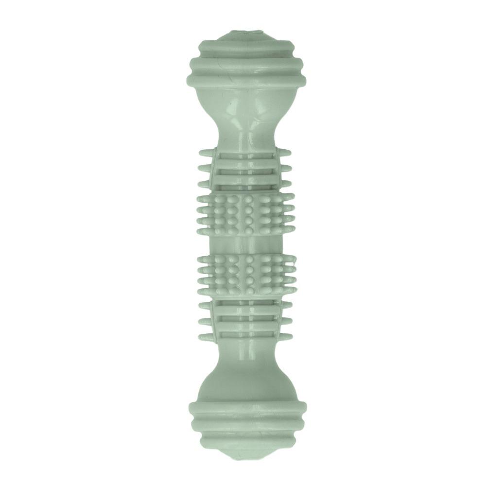 TPR Made Dumbbell Dog Chew Toy Bite Tough Dumbbell Shaped Dog Molar Stick Textured Surface Flexible Texture Interactive Dog Toy