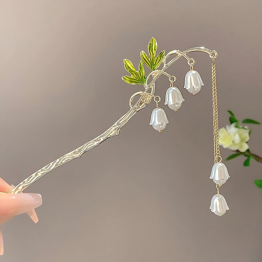 Elegant Floral Tassel Hair Accessory Chinese Retro Boutique Hair Styling Tool Holiday Party Dresses Women Hair Clips Hair Sticks