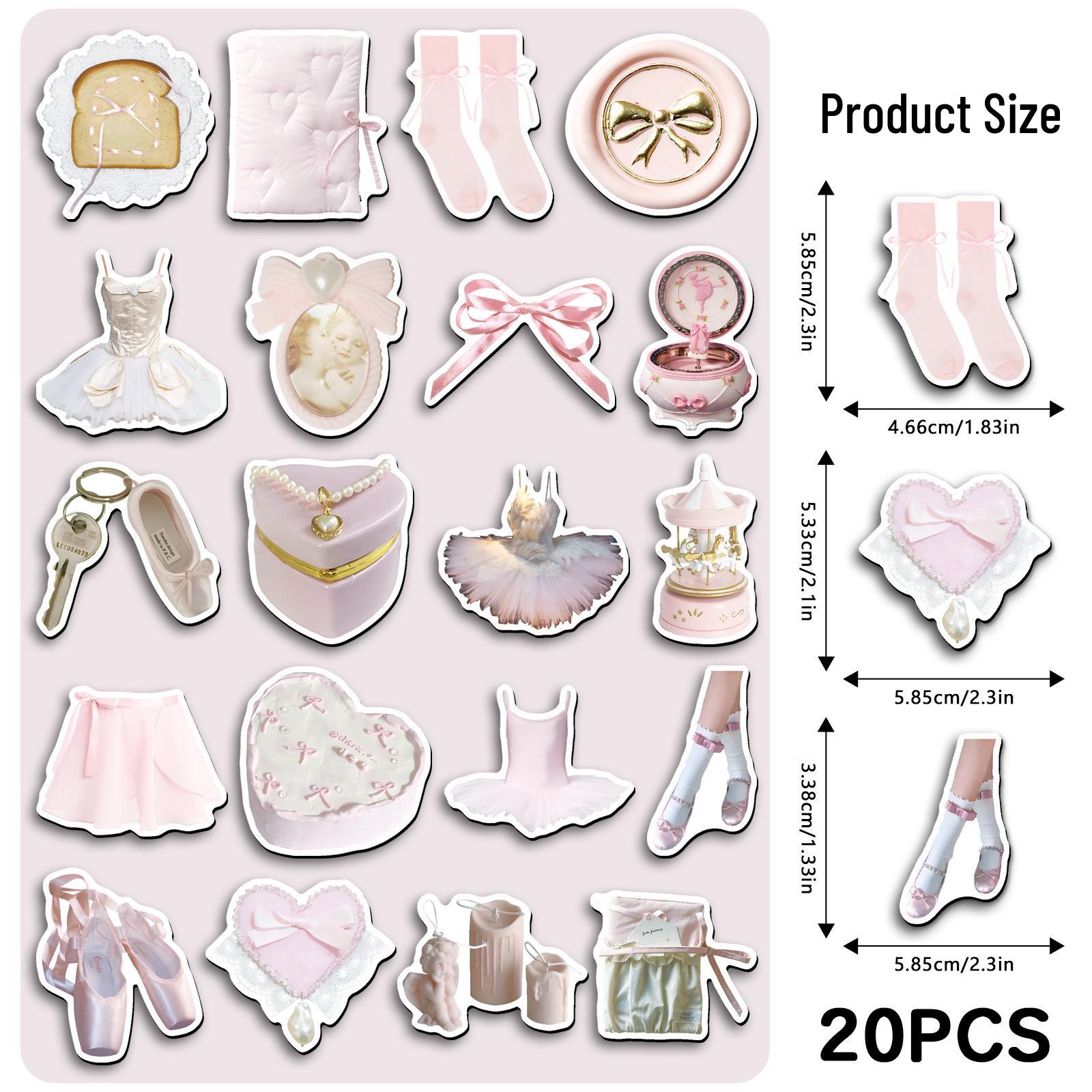 

Ballet INS Style Waterproof Cartoon Refrigerator Magnets – 20 Girly Decorative Pieces 5.5-8.5 CM