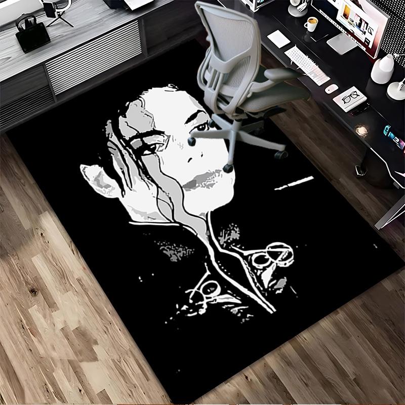 Michael Jackson Living Room Nonslip Area Rug Soft Carpet For Bedroom Gameoom Playroom Sofa Office Home Decor Doormat