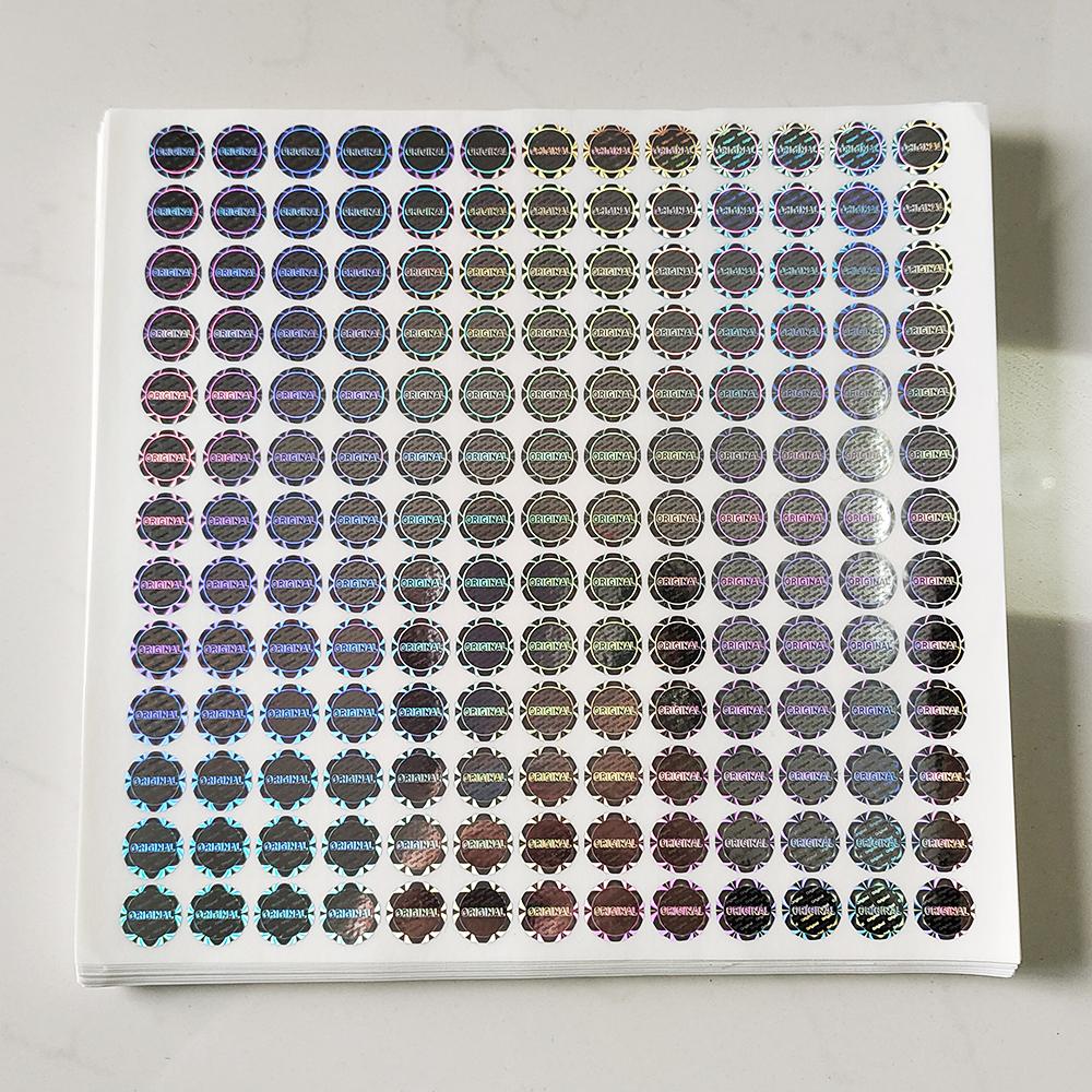 100pcs 12mm ORIGINAL Hologram Security Seal Silver Tamper Evident Label Warranty Void Sticker Removal Proof Prevent Imitation