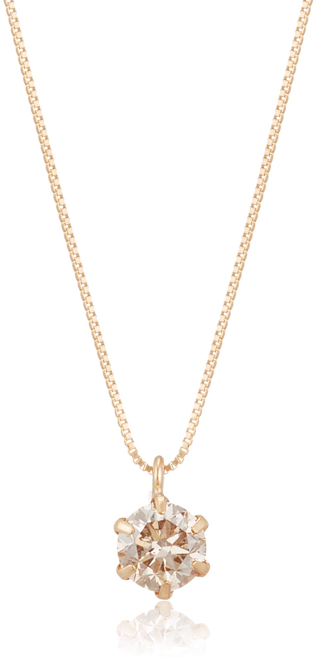 

18K yellow gold diamond necklace with identification card D15041922 [D Collection] 0.3ct