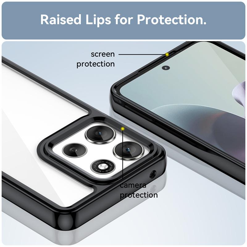 Przezroczyste Kolorowe Etui TPU dla Motorola Moto G06 Power G6 G86 G Pokrowiec Ochronny Przezroczyste Fundas Coque Capa