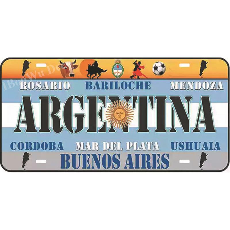 Popular City Plate Poster Vintage Wall Decor Worldwide Canada/London/Brazil Metal Tin Sign Plaques Poster 15x30cm