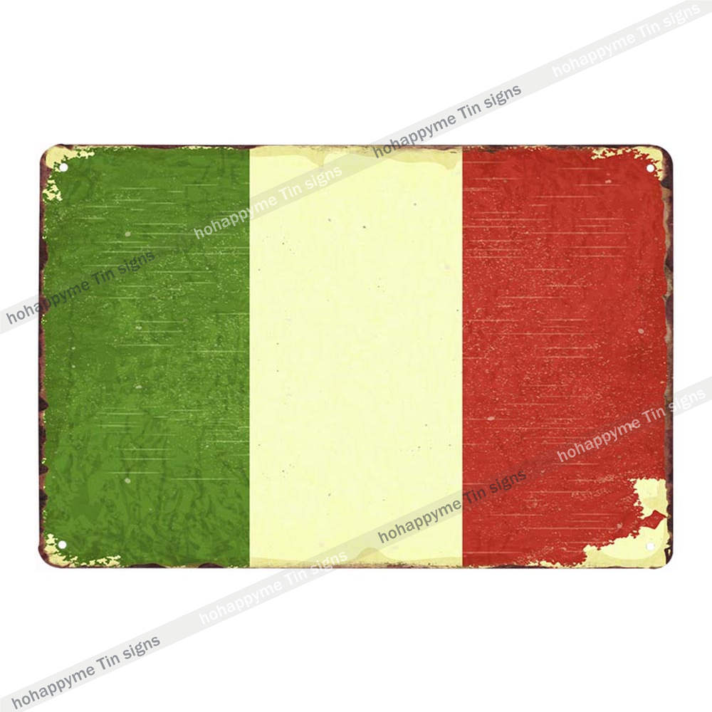 American Canada National Flag Wall Decoration Tin Sign Vintage Country Flag Metal Plaque Childrens Room Decor xcm
