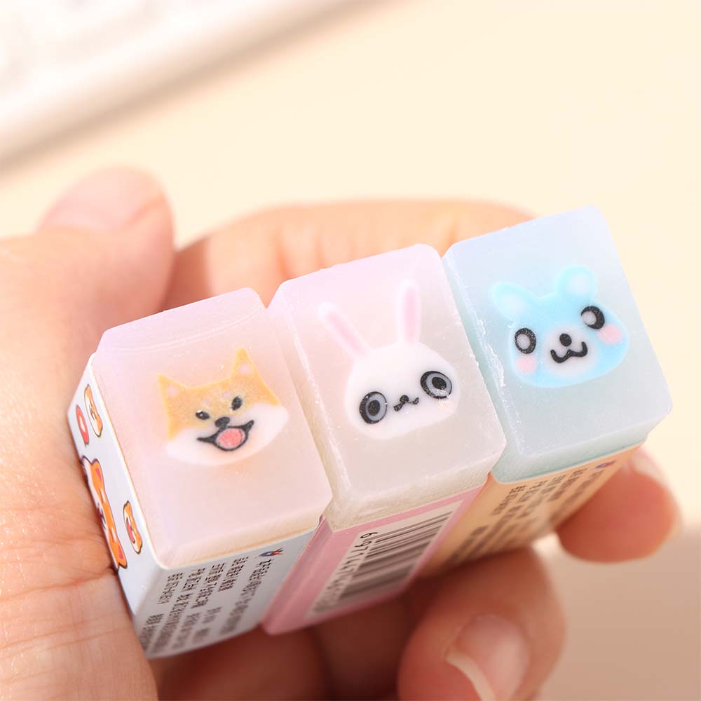 10pcs Bunny Cartoon Pencil Eraser Rubber Pencil Wipe Eraser Cute Animal Eraser  Children