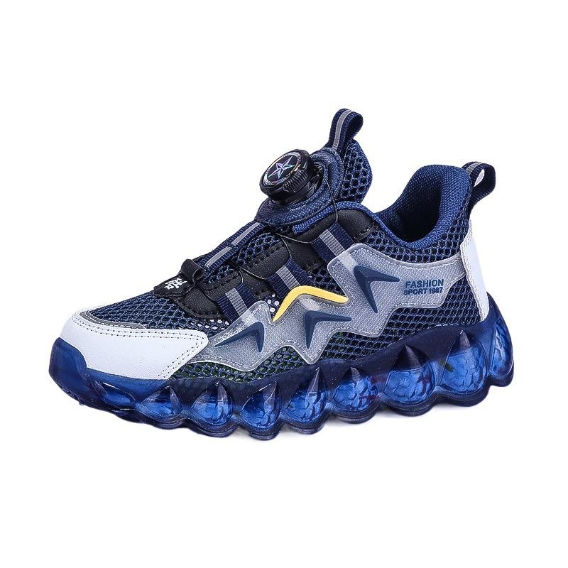 Classmates Boys 2025 Summer Hollow Mesh Breathable Middle and Large Children's Leisure Sports Primary School Students Soft-soled Running Shoes