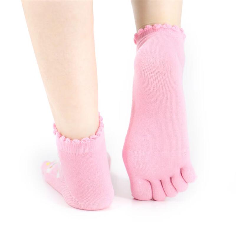 Miling Women s Cartoon Cotton Five-Finger Socks One Size