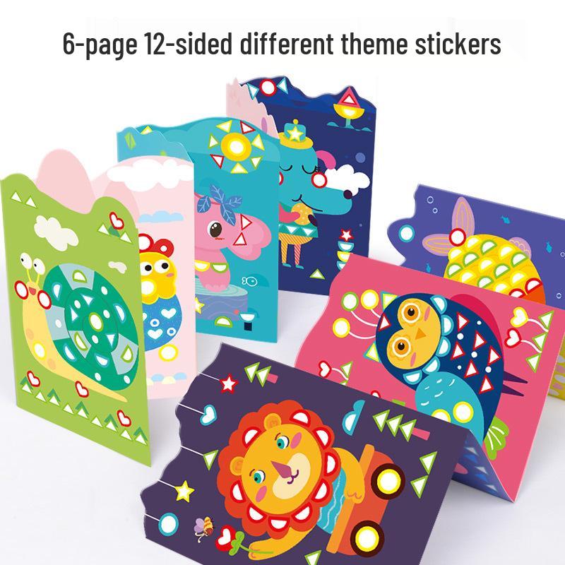 Hibiscus Angel Geometric DIY Mosaic Stickers - Creative Handmade Materials for Kindergarten