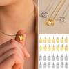 CARLIDANA Minimalist Letter Initial Jewelry Women Stainless Steel Gold Plated Rectangle Silver Color Alphabet Pendant Charm