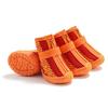 4 Stück Haustierschuhe Reißverschluss Anti-Rutsch Atmungsaktiv Haustierhunde Mesh-Sneaker