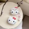 Cute Flocking Kt Cat AirPods Pro Apple Bluetooth Headset Case 1/1/1 Generation Cartoon Protective Case for Women