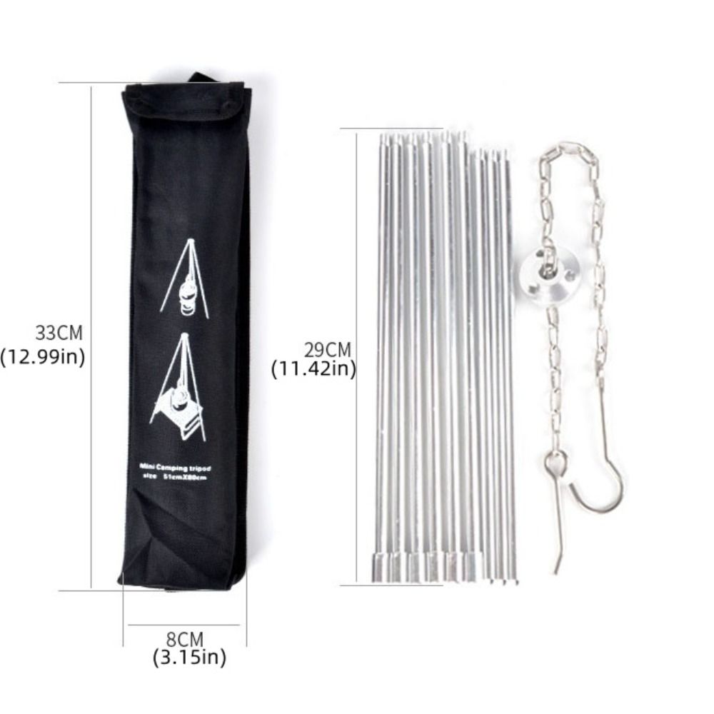 Triangle Support Camping Cooking Tripod 3 Section Camping Kitchenware Tripod  Team and Family