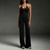 Sexy Neck and Chest Gathering Underwear Yoga Suit, Women's Outdoor Sports Fitness Striped Yoga Pants Suit