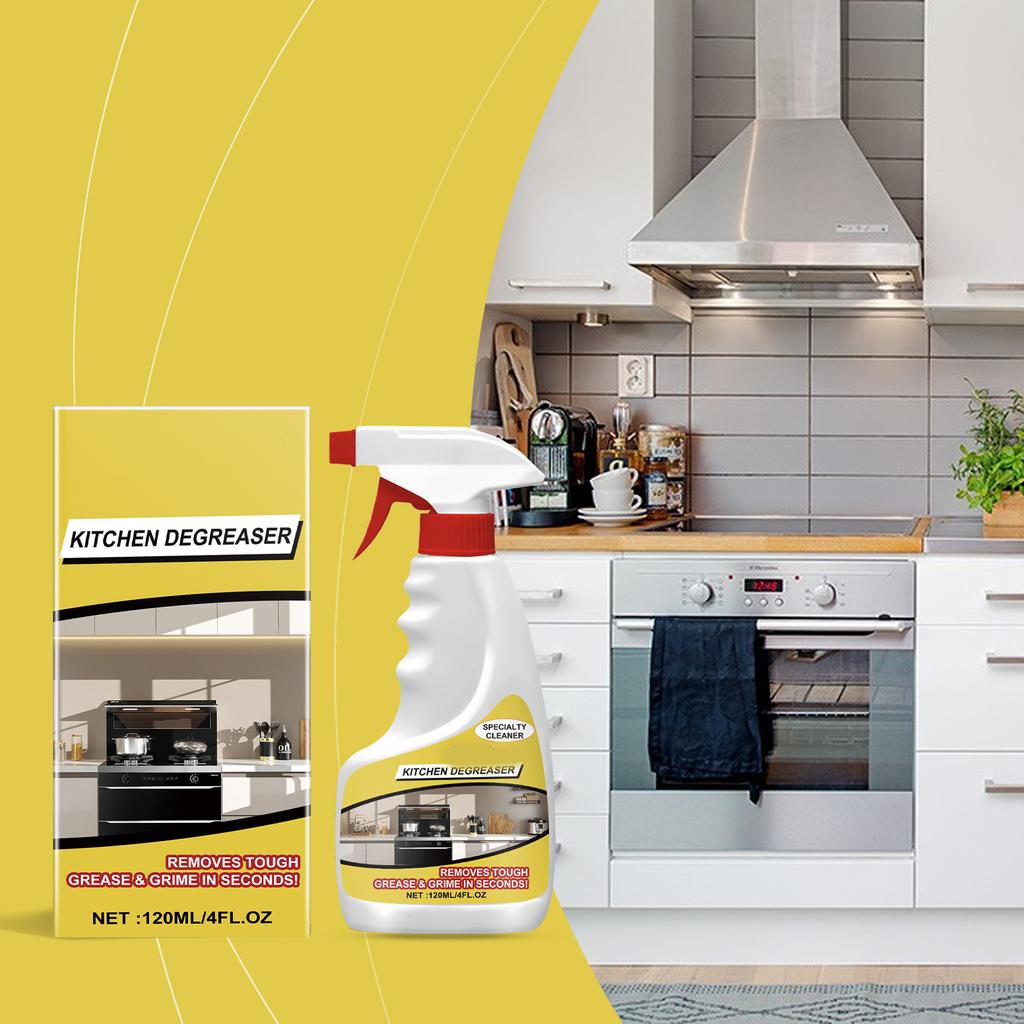 Küchenreiniger, Fettlöser, Fleckenentferner, Schaumreiniger für Haushaltsküchenarbeitsplatten 120ml