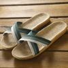 Linen Slippers Women's Summer Lightweight New Couples Home Indoor Thick Bottom Comfortable Cross with Cool Slippers Men