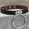 Schwarzer Leder Goth Choker Punk Harajuku Halsband Gothic Halskette Grunge Choker Cosplay Party Festival Schmuck