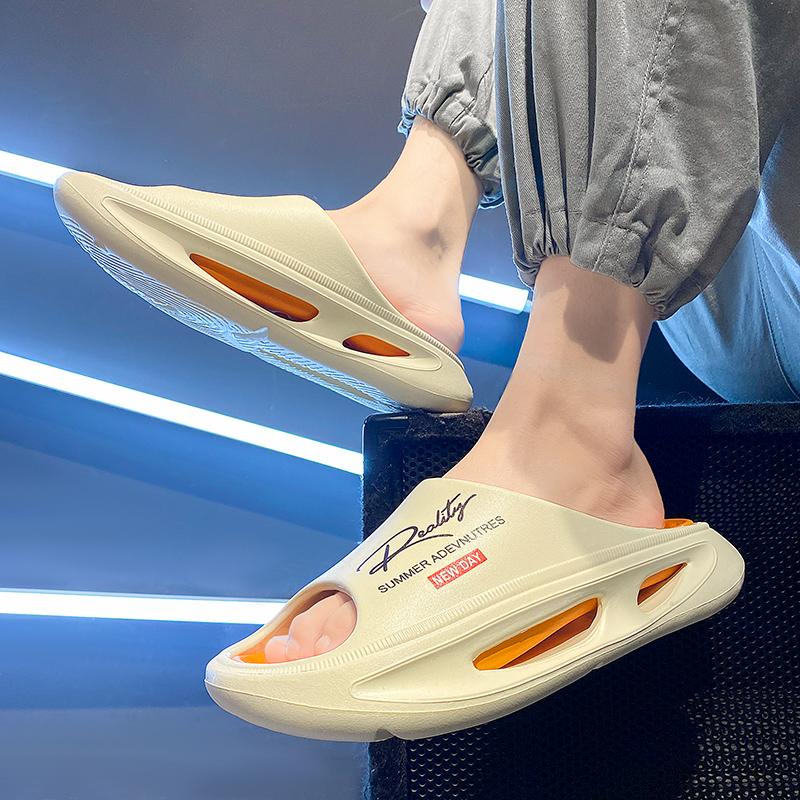 Fashion Summer Men's Indoor Outdoor Sandals Slippers Fashion Quirky Beach Casual Shoes Soft Bottom Massage Slippers Men's Big Size 45