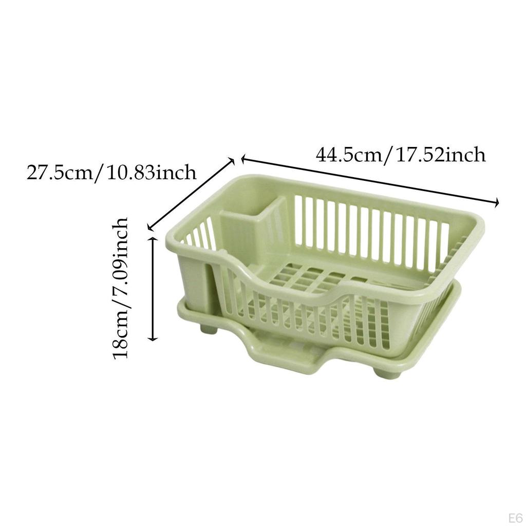 Scurgător de vase și tavă de scurgere cu tavă de scurgere, organizator scurgător pentru ustensile de bucătărie pentru