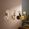 1Pcs Dollhouse Miniature Alloy Ceiling Lamp Hanging Lamp Mini LED Light Model Doll Furniture Toy Home Decoration
