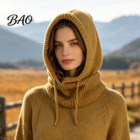 Wind Resistant Tactical Mask Winter Balaclava Hat for Men And Women, Windproof Full Coverage Headgear Outdoor Sports Knitted Hooded Neckerchief,