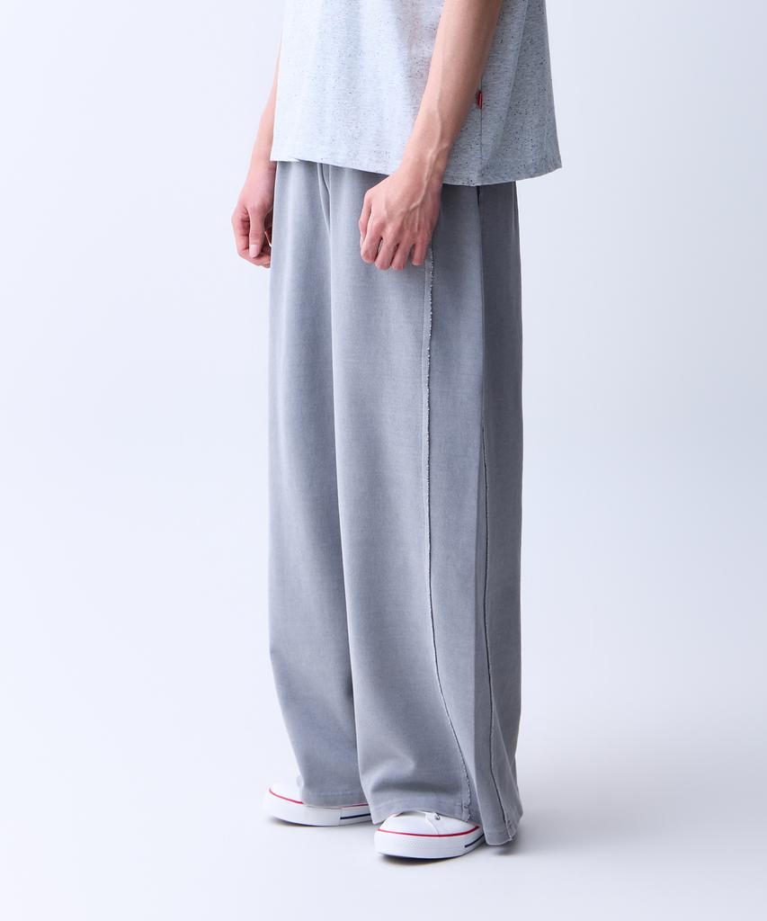 ADERNM Vintage Raw Edge Wide Pants Gray