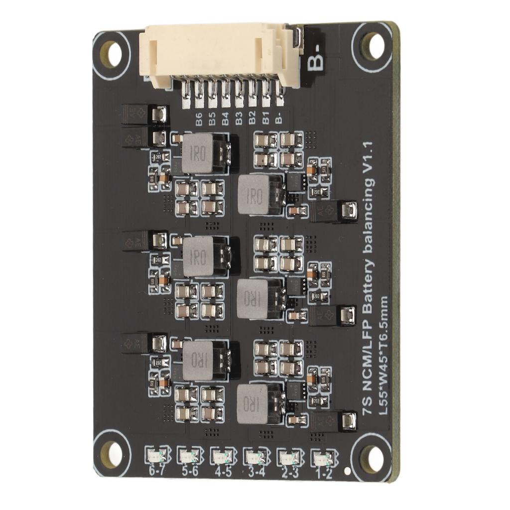 Equalizador Ativo de Bateria LFP de 7 Células Melhoria de Eficiência Desempenho Estável Equalização de Bateria