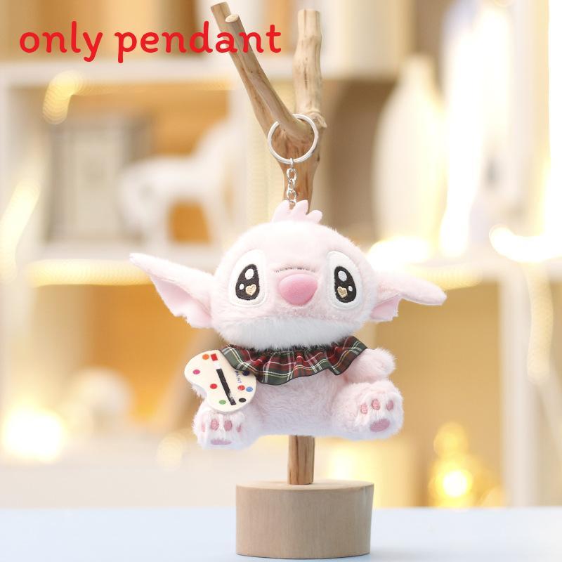 Stitch Plush Toy Keychain With Scarf And Trench Coat Design For Kids And Collectors