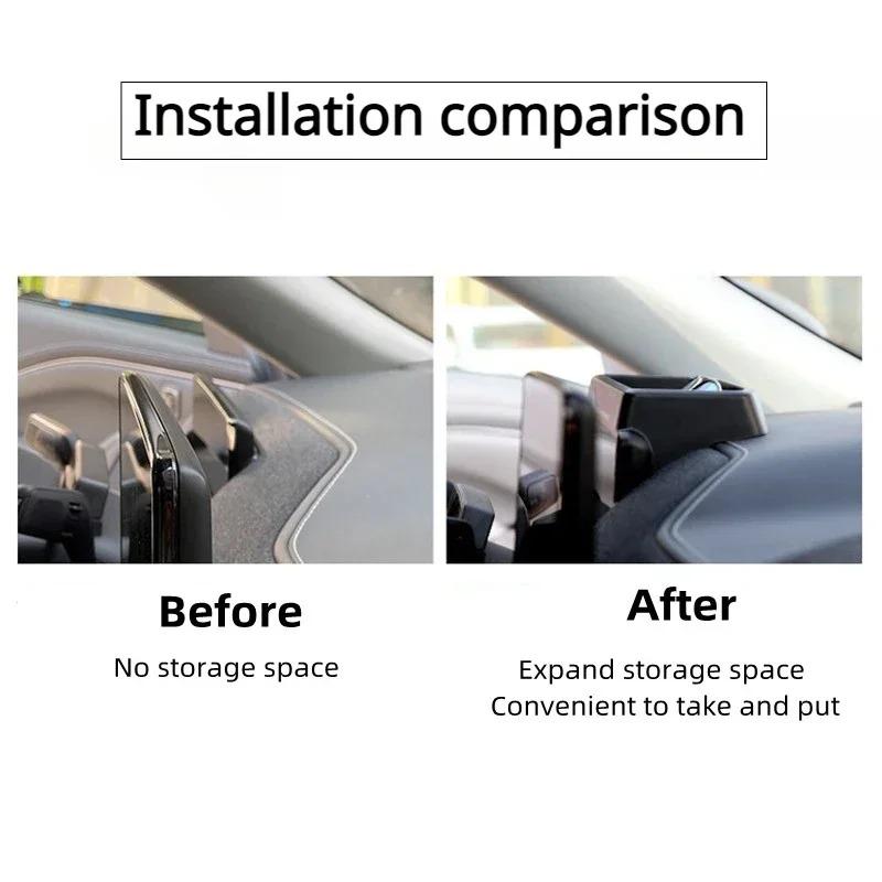 Glasses Storage Box for Ford Mustang Mach-E Dashboard Back Screen Sunglasses Case Tidying Non-slip Silicon Pad Car Accessories