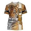 Summer Men's 3D Printed Crew Neck T-Shirt Fashion Versatile Breathable Trend Casual