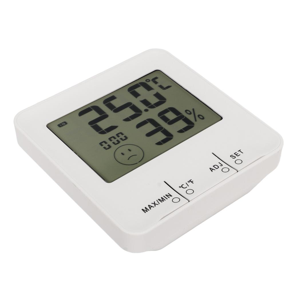 Thermometer Hygrometer Temperature Humidity Meter Digital Display Electric Clock for Home