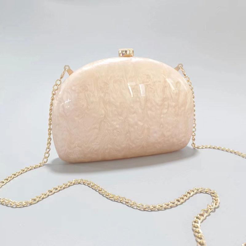 Summer Dinner Bag Retro Europe And America Trendy Acrylic Press And Pack Shoulder Chain Luxury Women's Purses Cosmetic Handbag