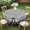 1 Piece Of Cat-Themed Tablecloth, Round Or Rectangular Tablecloth With Cute Cat And Paw Print Patterns, Suitable For Autumn Holiday Gatherings, Family