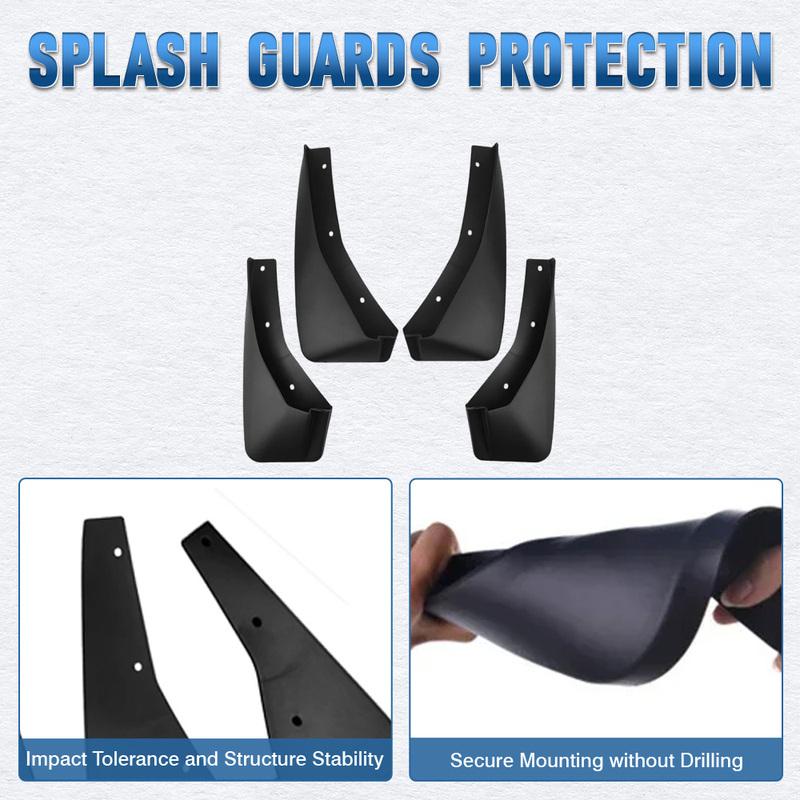 Mud Flaps Front Rear Mudguards for BYD Shark 6 2024-2026 Black Mud Guards Car Anti-Sand Guard Protector