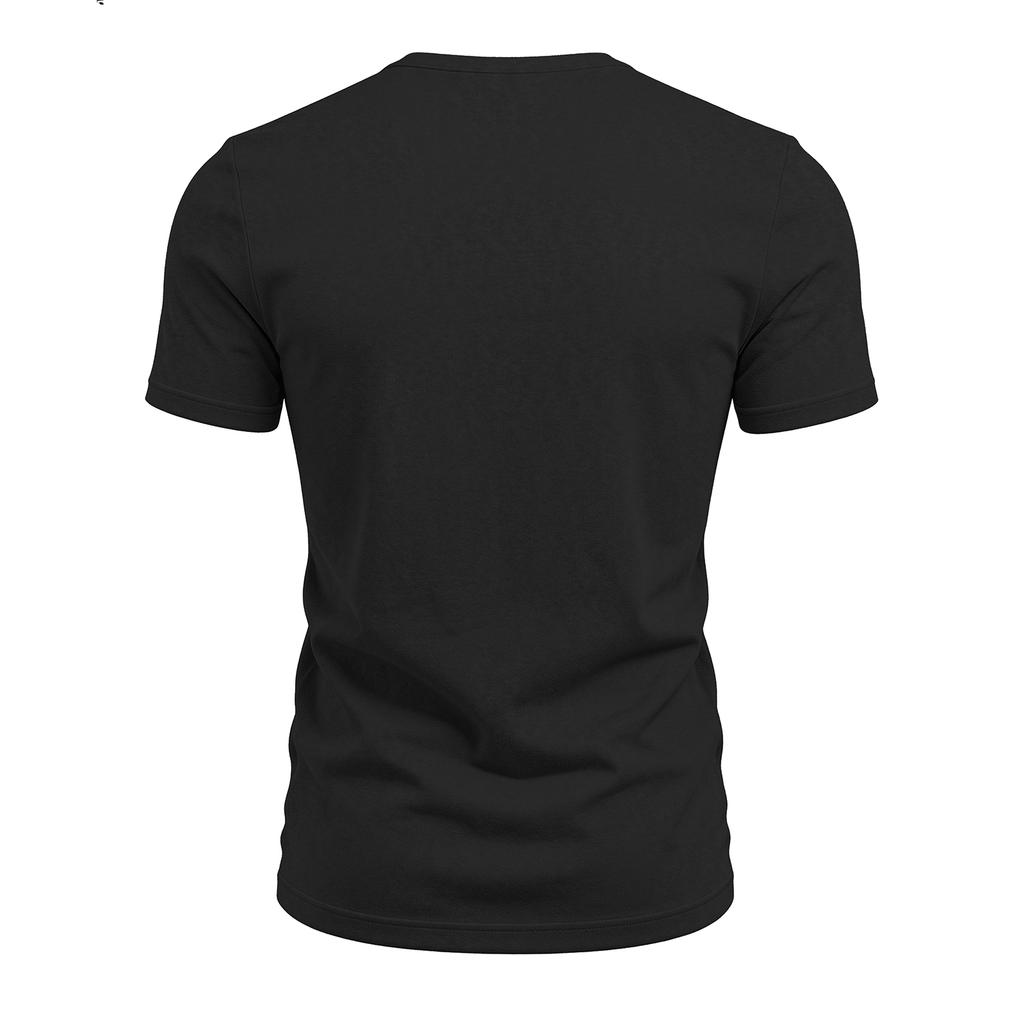 Men’s Cotton Short Sleeve V Neck T Shirt Casual Basic Solid Crew Neck Streetwear Spring Summer Comfortable Fit