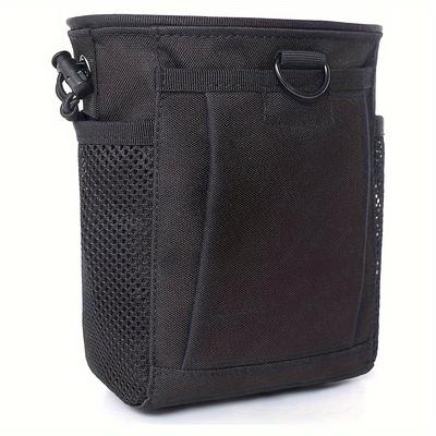 Tactical Pouch Outdoor Camping Accessory Bag, Oxford Cloth, MOLLE Compatible, with Drawstring Closure, Carabiner Clip for Outdoor Camping