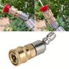Adjustable 360° Rotating Pressure Washer Nozzle Adapter with Pivoting Coupler, 1/4" Quick Connect Durable Metal Construction