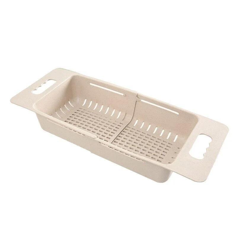 Telescopic Sink Shelf Drainer Rack Kitchen Organizer Soap Sponge Holder Towel Rack Storage Organizer Basket Gadgets Accessories