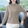 German Velvet Half-Turtle Collar Bottoming Shirt for Women Autumn Winter Western Style Warm Inner Outerwear Long Sleeve T-Shirt