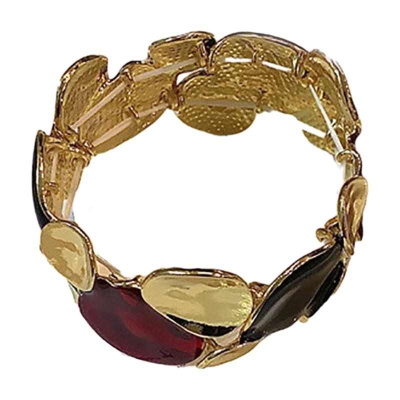 

Colorful Flower Necklace Bracelet Set Retro Rhinestone Sunflower Choker Statement Jewelry Waterdrop Pendant Necklace 1